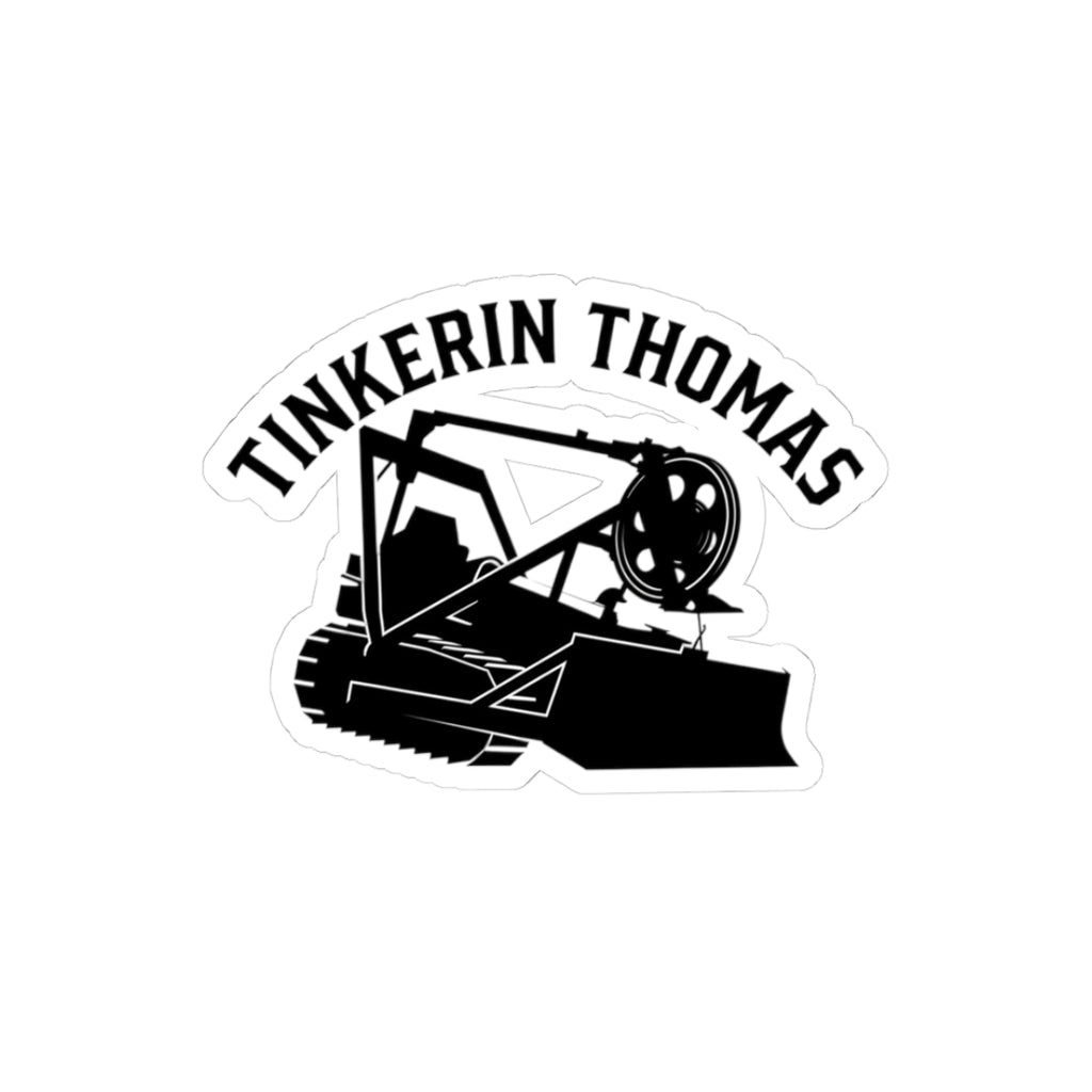 Tinkerin Thomas Dozer Sticker — Custom Construction Kiss-Cut Laptop Decal