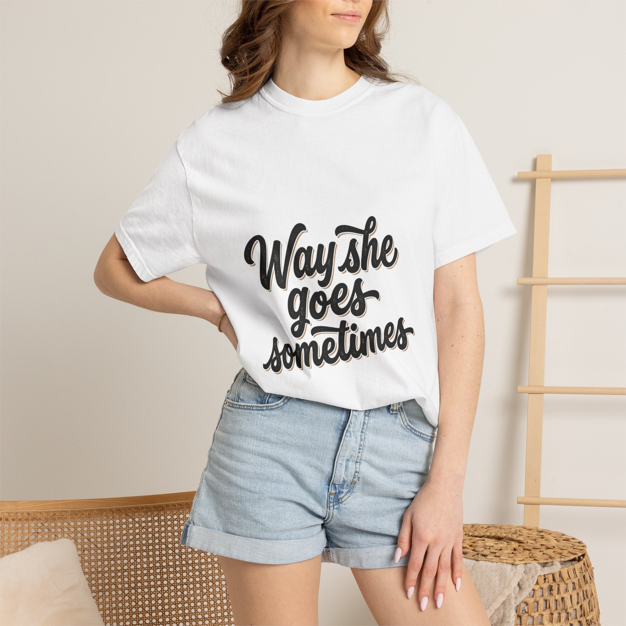 T-shirt — "Way She Goes Sometimes" Front with Back (Tinkerin Thomas) Logo