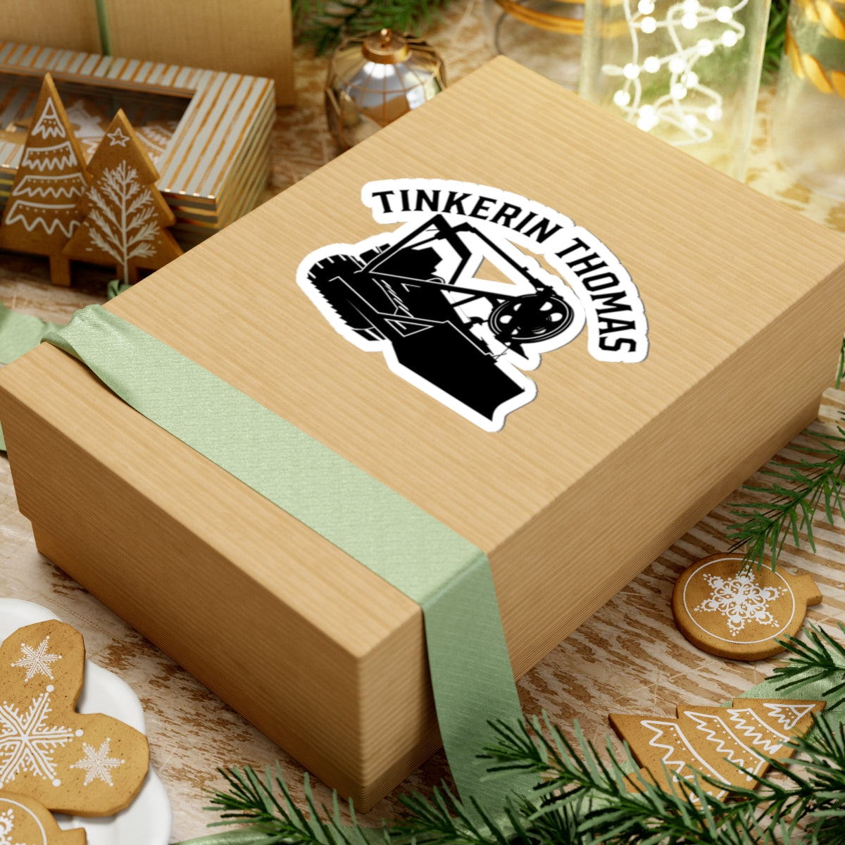Tinkerin Thomas Dozer Sticker — Custom Construction Kiss-Cut Laptop Decal